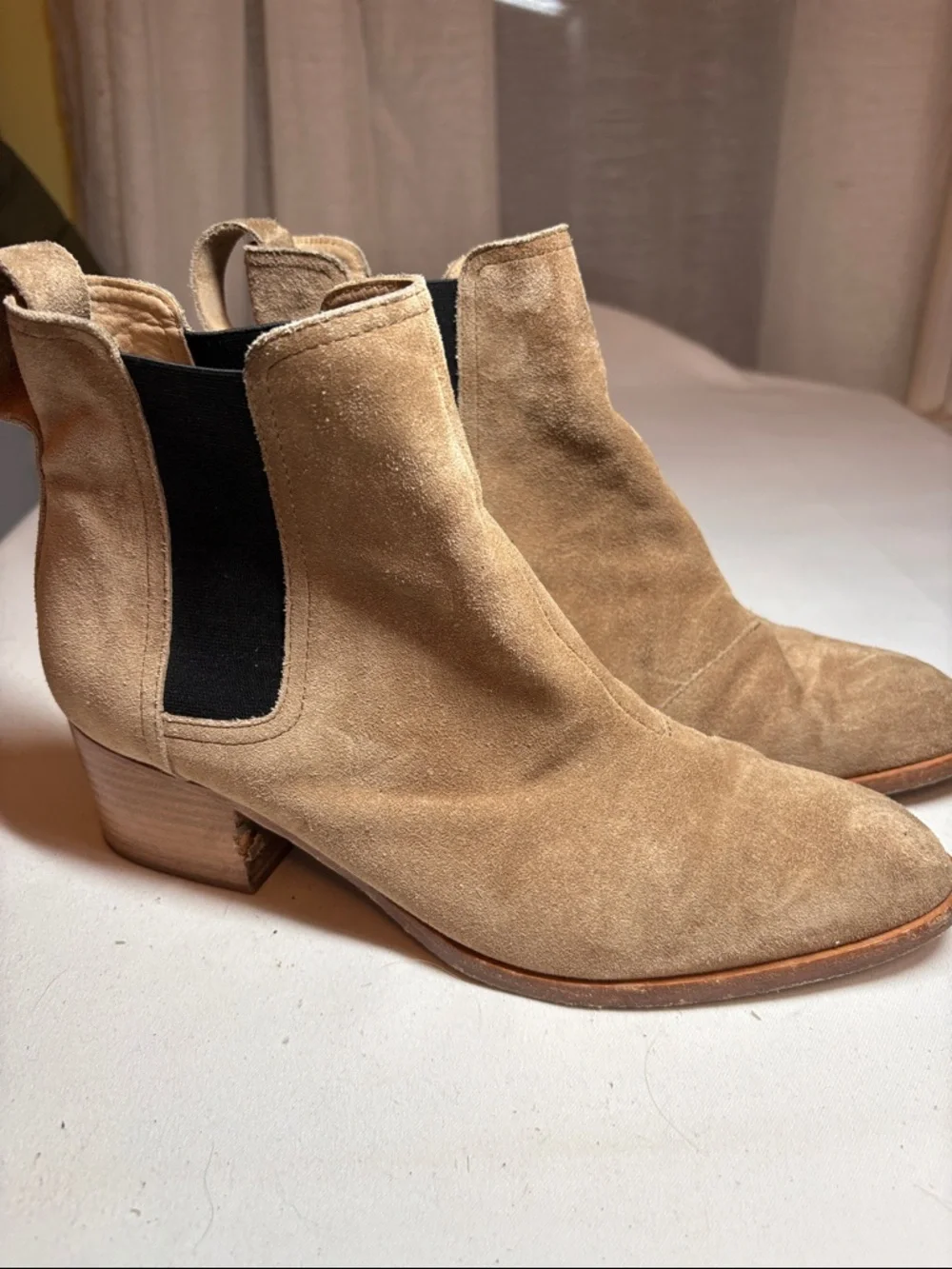 rag & bone Tan Suede Chelsea Ankle Boots Size 39
